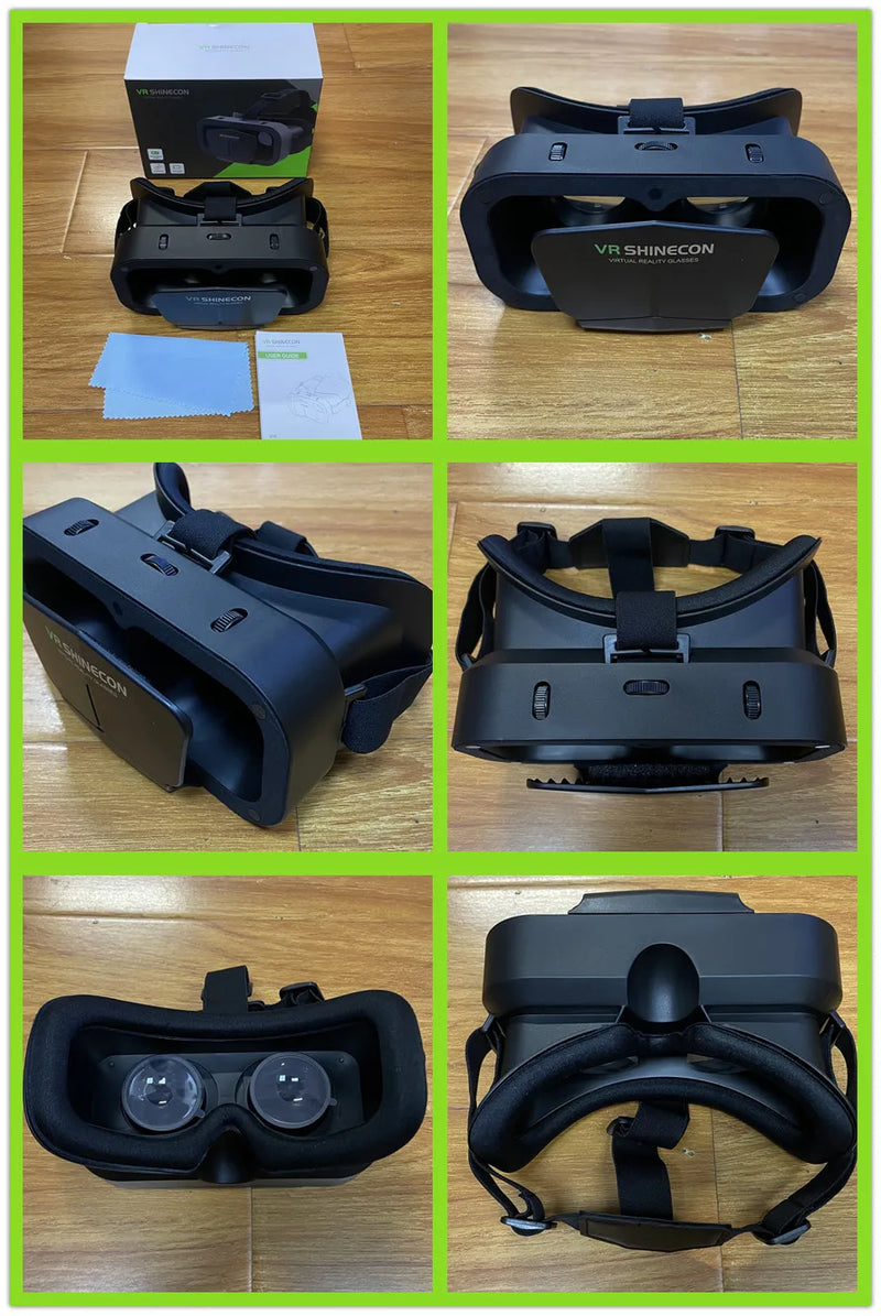 Virtual Reality Headset VR Óculos, Lentes 3D, Óculos inteligentes para Celular, Acessório de jogos.